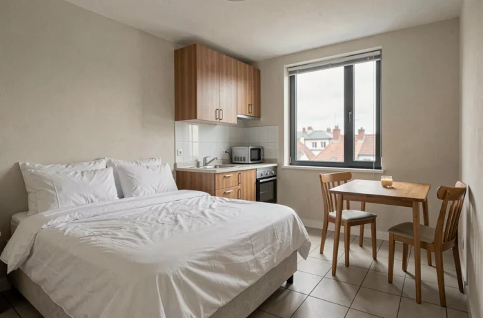 Appartement meublé prêt à la location illustrant un investissement en LMNP avec décoration soignée